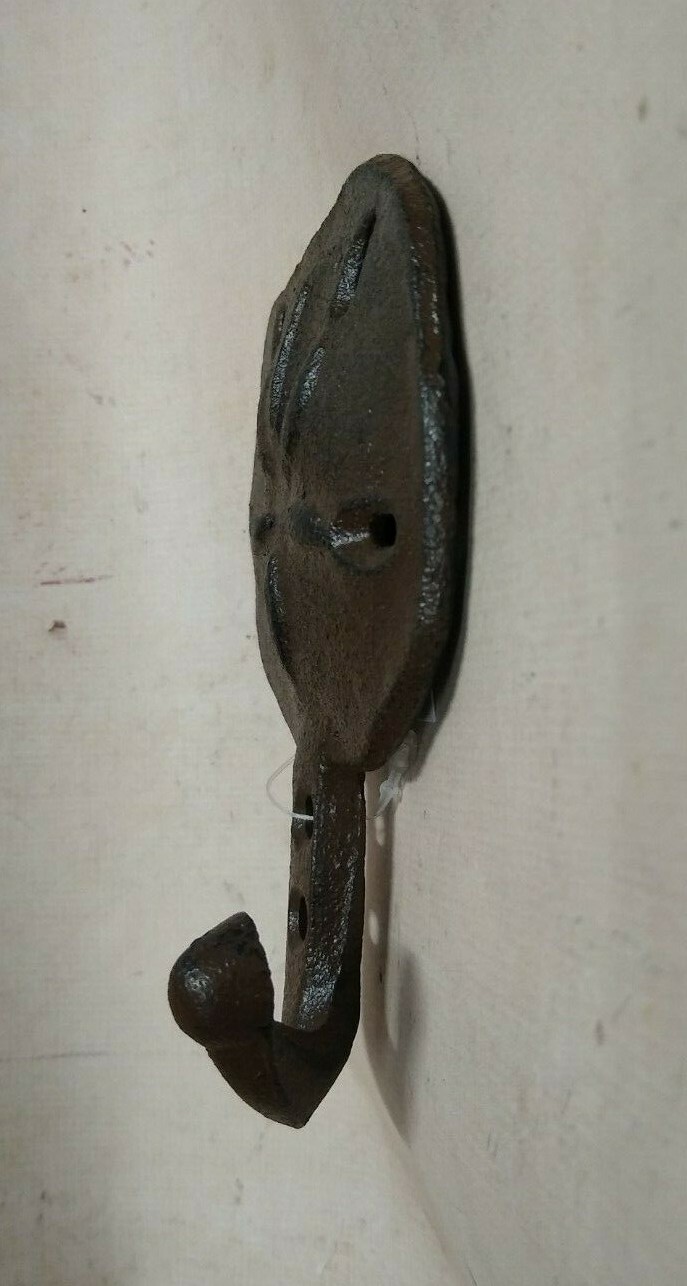 Towel Hat Bath Nautical SAND DOLLAR WALL HOOK Beach Shore Rust Finish gallery