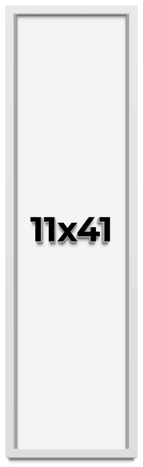 11x41 Shadow Box Frame White | 1 Inches Deep Real Wood Contemporary Shadowbox Di gallery