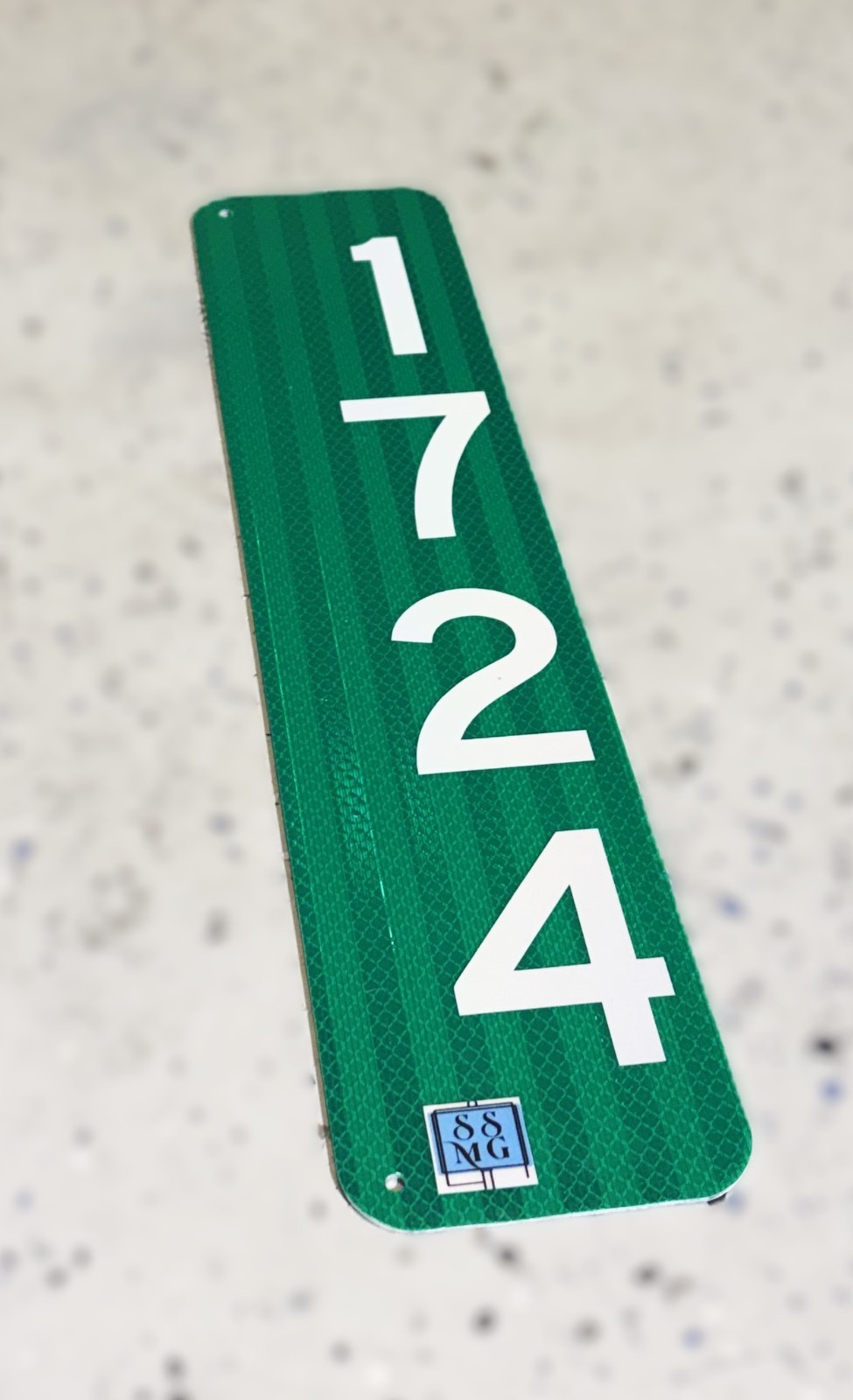 Double-Sided Vertical Reflective 911 Address Sign 18"X4" By SSMG gallery