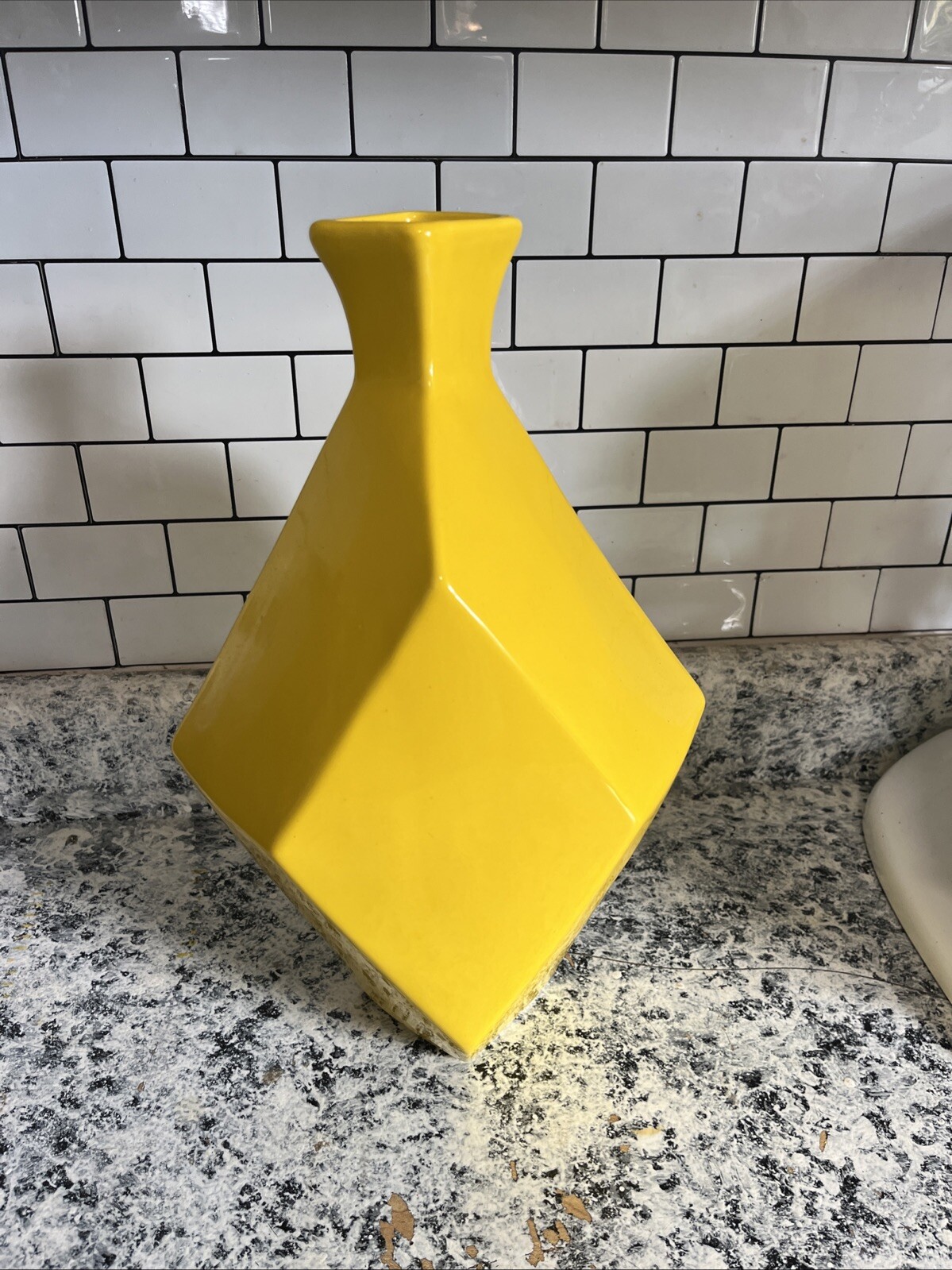 Yellow Geometric Modern Ceramic Vase gallery