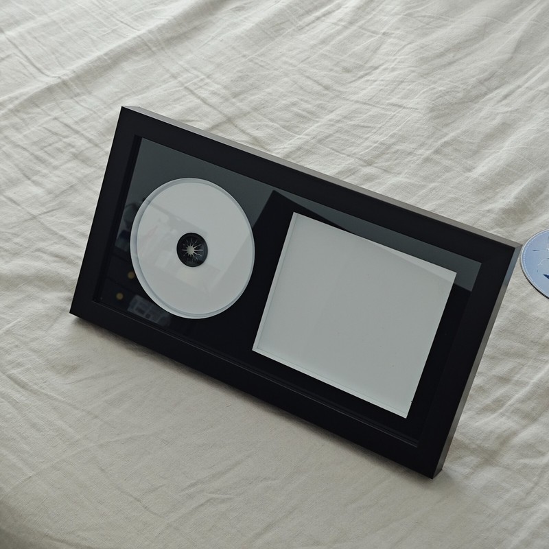 CD Display Frame for CD Cases and Discs, Home Decor, 7.7"x14.4", Solid Wood gallery