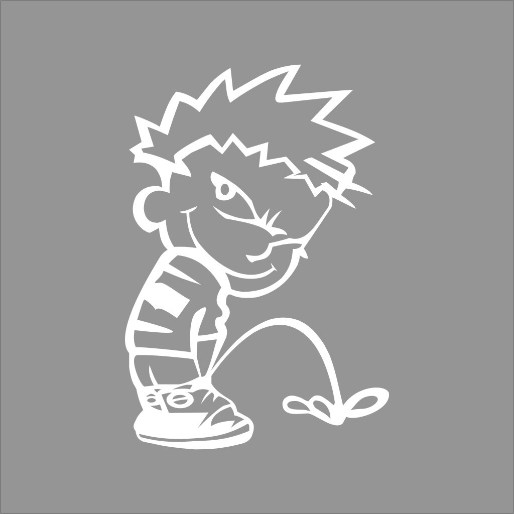 Boy Peeing 1 Color Comical Window Wall Vinyl Decal Sticker Graphic gallery
