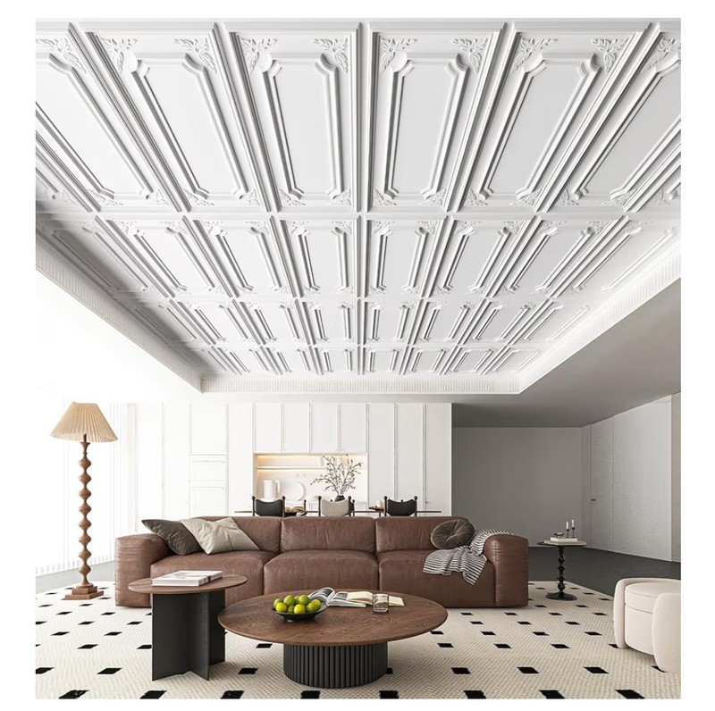 Art3dwallpanels 12 Pack Drop Ceiling Tiles 2x4 Ft PVC Decorative 3D Wall Panels gallery