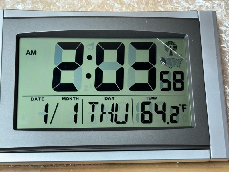 5 in 1 Large LCD Atomic Clock gallery