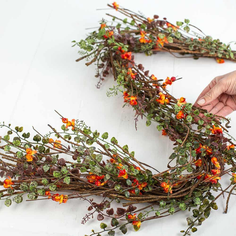 Factory Direct Craft Artificial Woodland Bittersweet and Twig Garland gallery