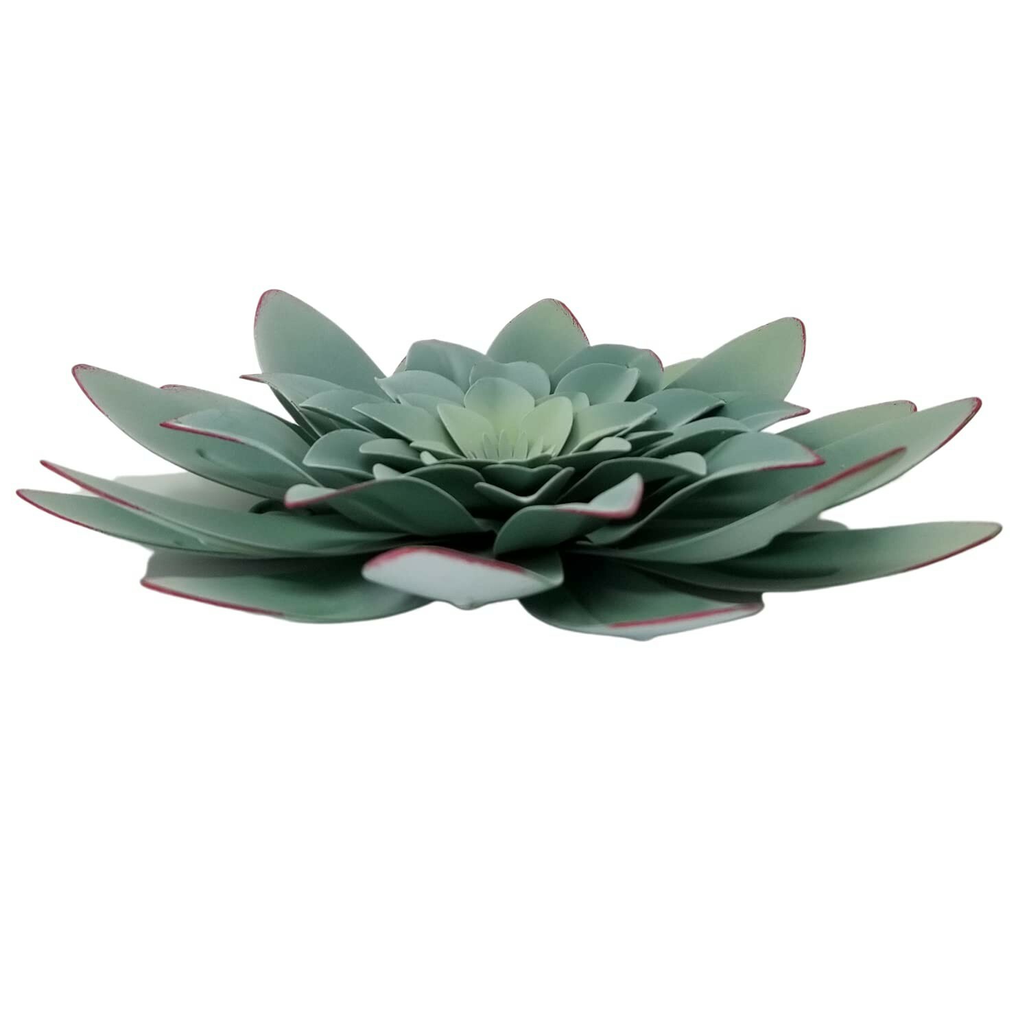 Green Succulent Metal Wall Hanging Decor 7.5 inch Desert Flower 2 Pack gallery