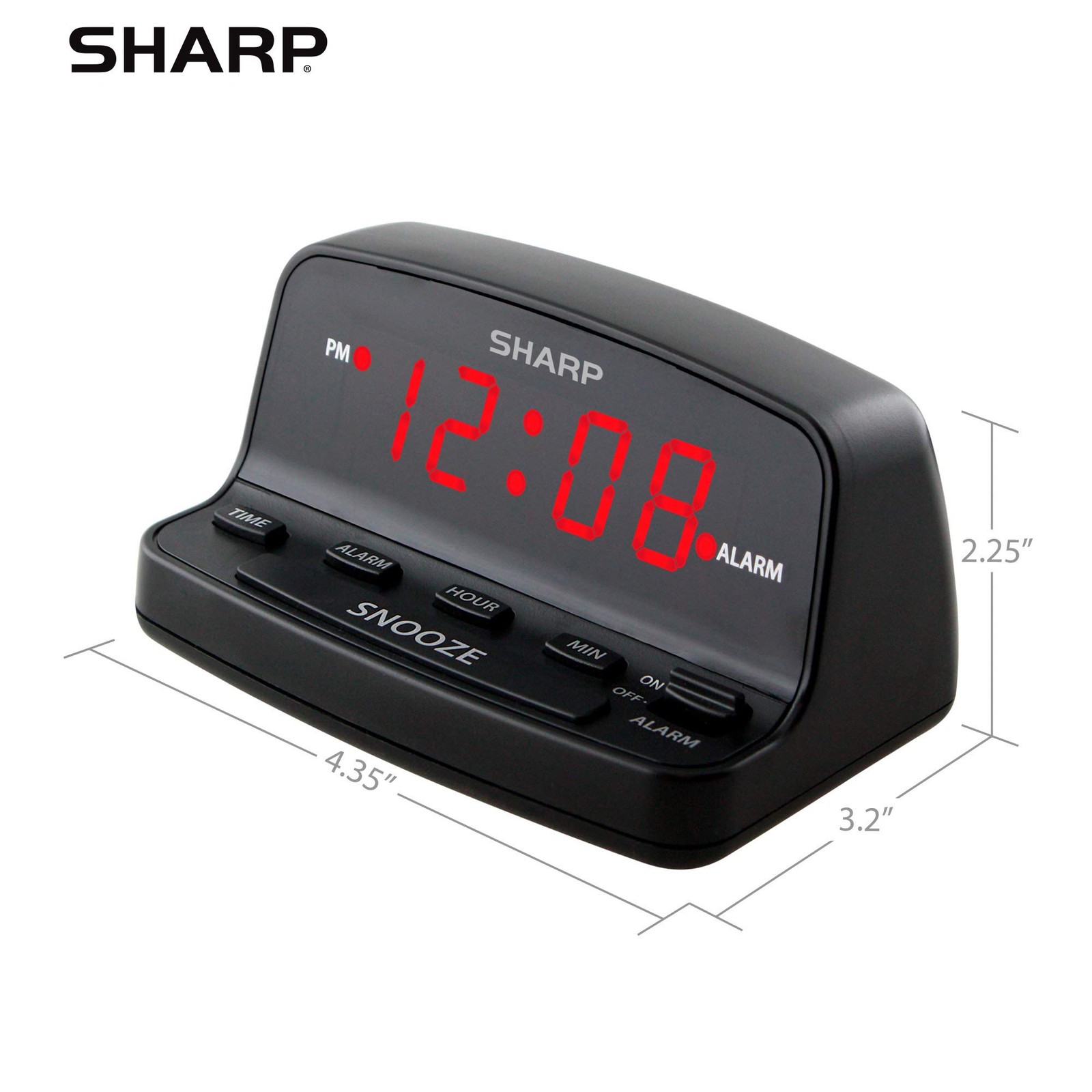 Sharp Digital Alarm Clock with Keyboard Style Control,Battery Backup,Easy to Use gallery