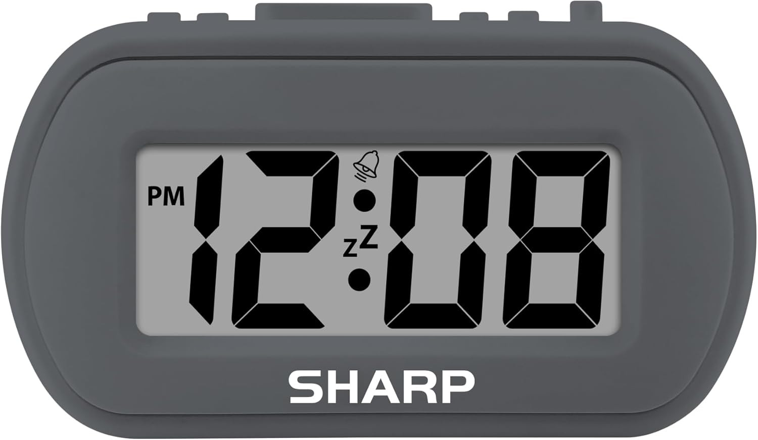 Digital Alarm Clock – Tactile Plastic Case with Soft Rubberized Finish - Battery gallery