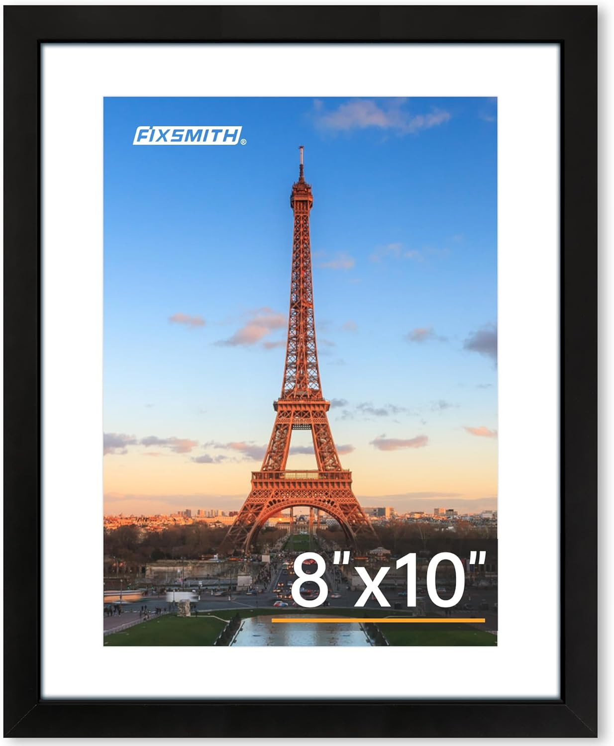 Picture Frame With HD Plexiglass Display Pictures 5x7 Mat Or 8x10 Black 1 Pack gallery