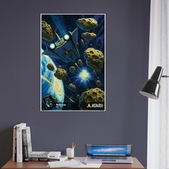 ASTEROIDS ATARI 1981 POSTER – SPACE SHOOTER ARCADE CLASSIC TRIANGULAR