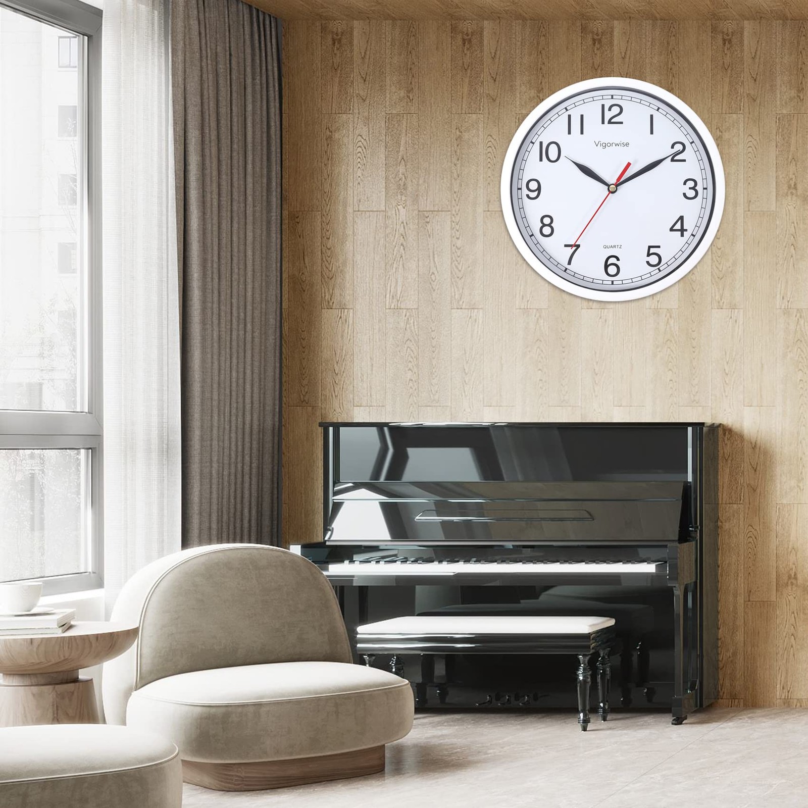 Wall Clock, 8 Inch Silent Sweep Movement Accurate Small Clocks Kitchen/Living gallery