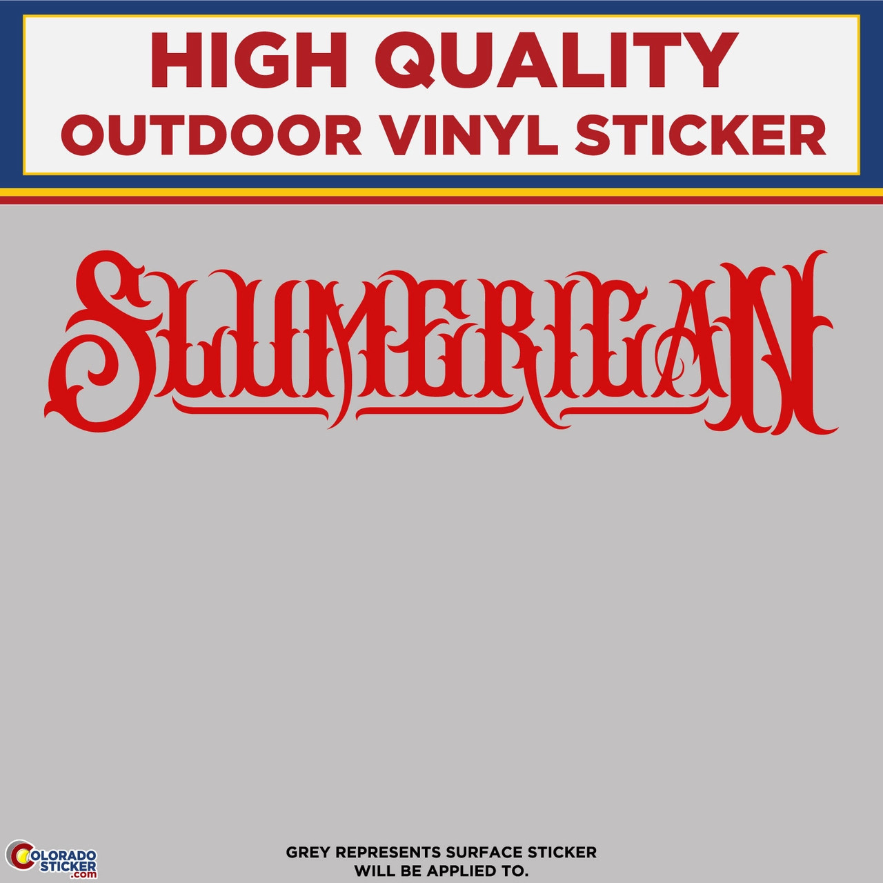 Slumerican Text, Die Cut High Quality Vinyl Sticker Decal gallery
