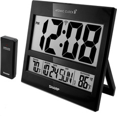 Atomic Clock – Never Needs Setting, Jumbo 3” Easy-Read Display, Indoor & Outdoor