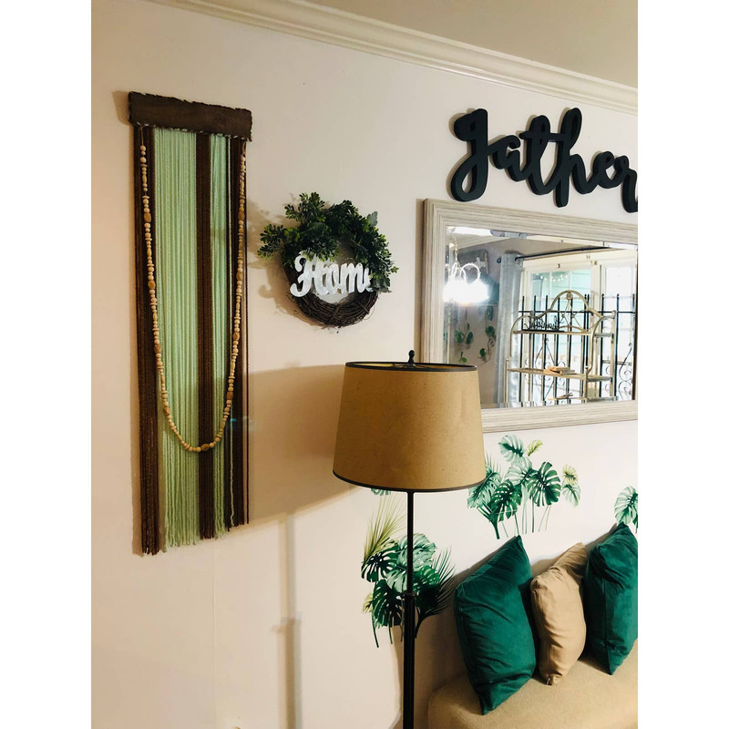 Green and Brown Macrame, Spring Macrame, Yarn Wall Decor gallery