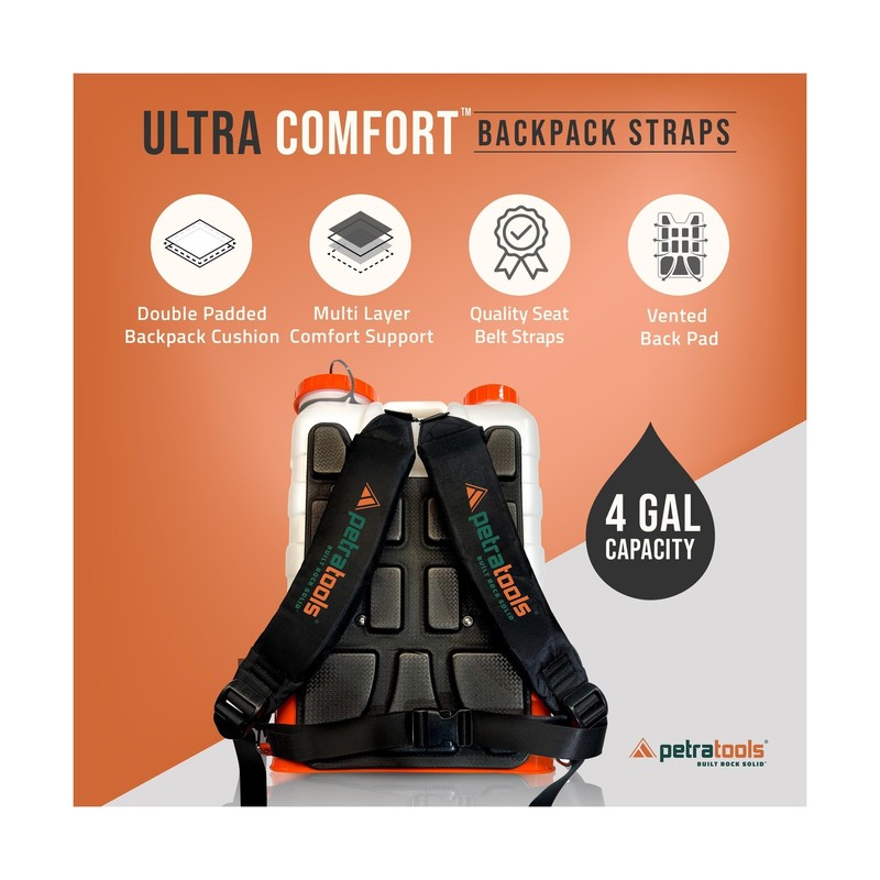PetraTools Battery Powered Backpack Sprayer 4 Gallon - 6 Hours Long Battery L... gallery