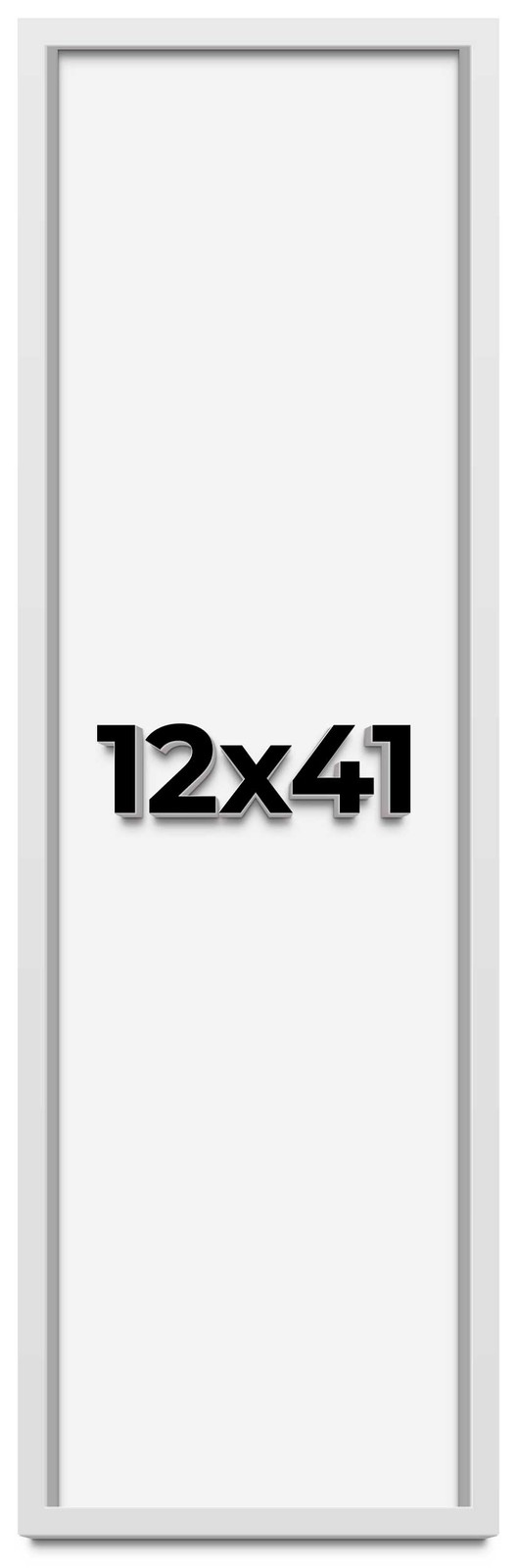 12x41 Shadow Box Frame White | 1 Inches Deep Real Wood Contemporary Shadowbox Di gallery