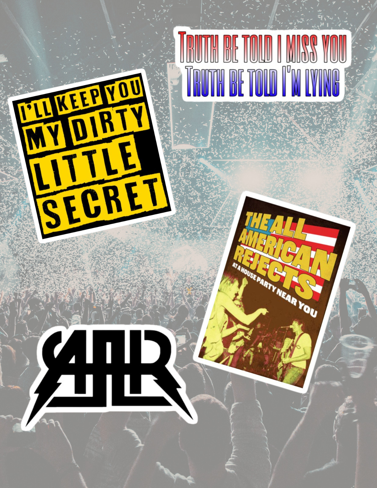 All American Rejects 4pc Sticker Pack gallery