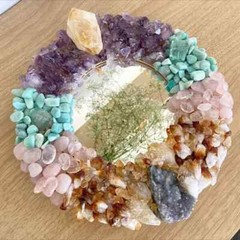 Crystal Multi Agate Wall Mirror – Unique Handmade Gifts For Him/her