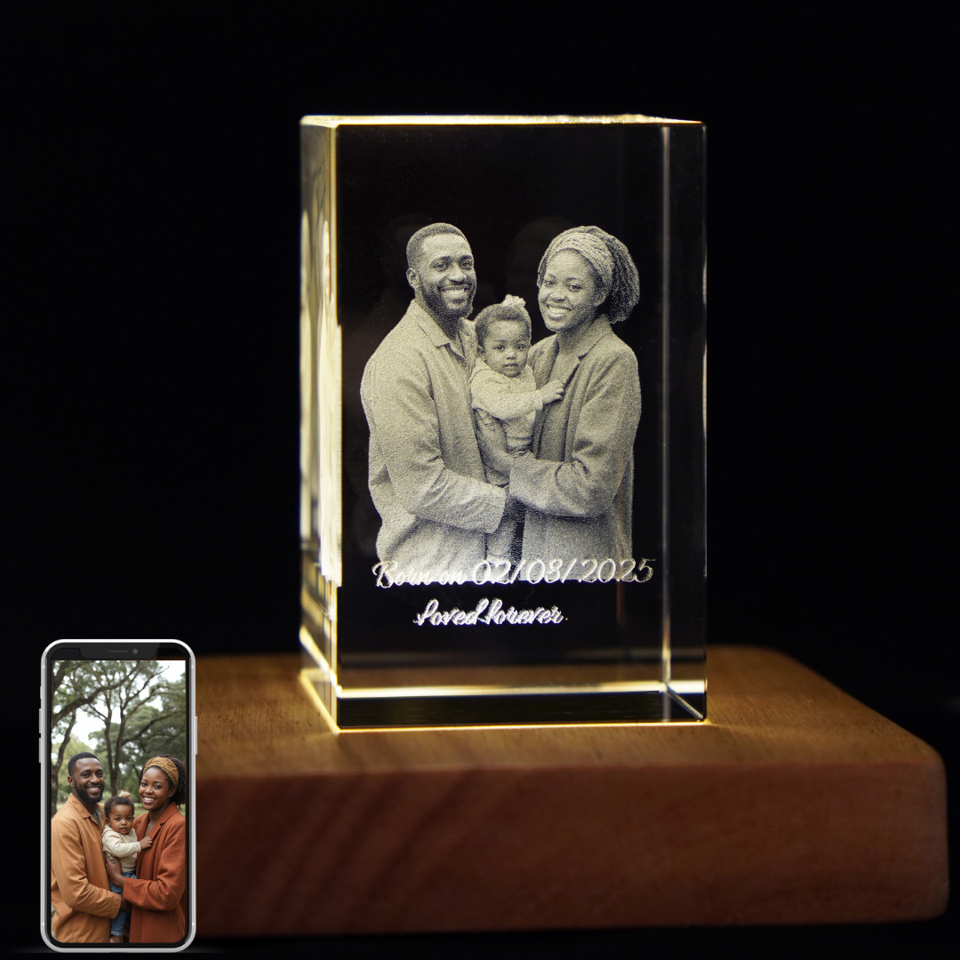 Customized Crystal Photo Birthday Gift - Personalized Laser Engraved Picture Gif gallery