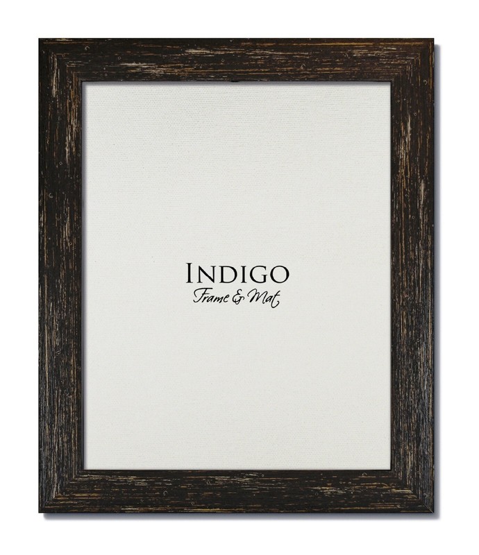 11x14 Rustic Black Frame with Glass & Single Warm White Mat for 8.5x11 gallery