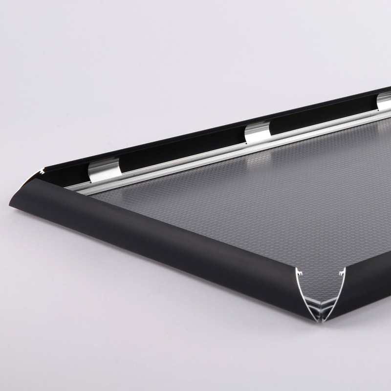 Snap Poster Frame 1" Aluminum Front Loading Wall Mounting 24x48 Inch Black gallery