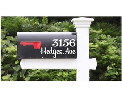 Custom REFLECTIVE Mailbox NUMBER | SET | YOU PROVIDE Address and Street | DECALS