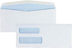 #10 Double Window Security Tinted Envelopes, for Invoices and Statements, Gummed