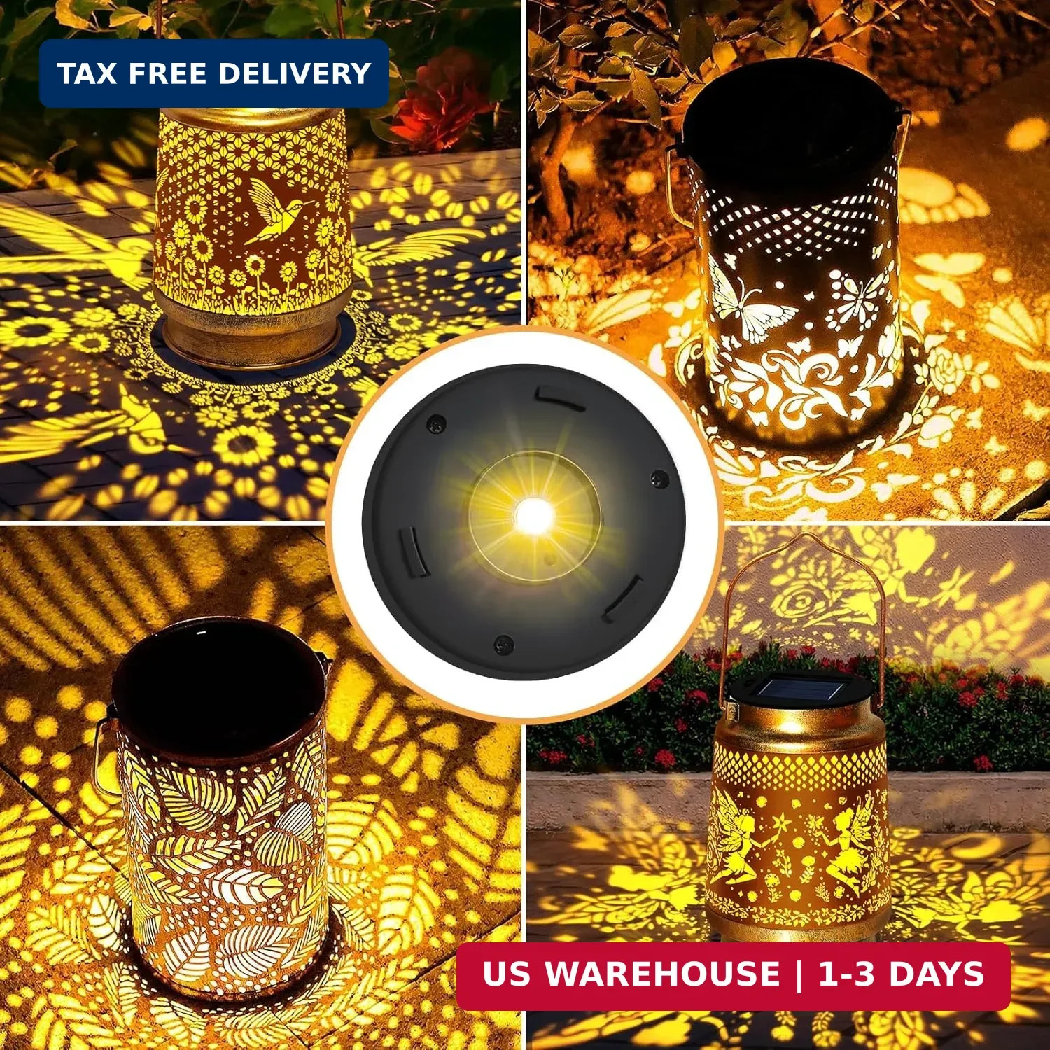Ostritec 2 Pack Solar Lights Replacement Top, 3.3 inch Top, 2.91 inch Bottom, Wa gallery