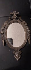 Vintage Ornate Small Framed Mirror 6 1/4” Made In Italy Vanity Decor