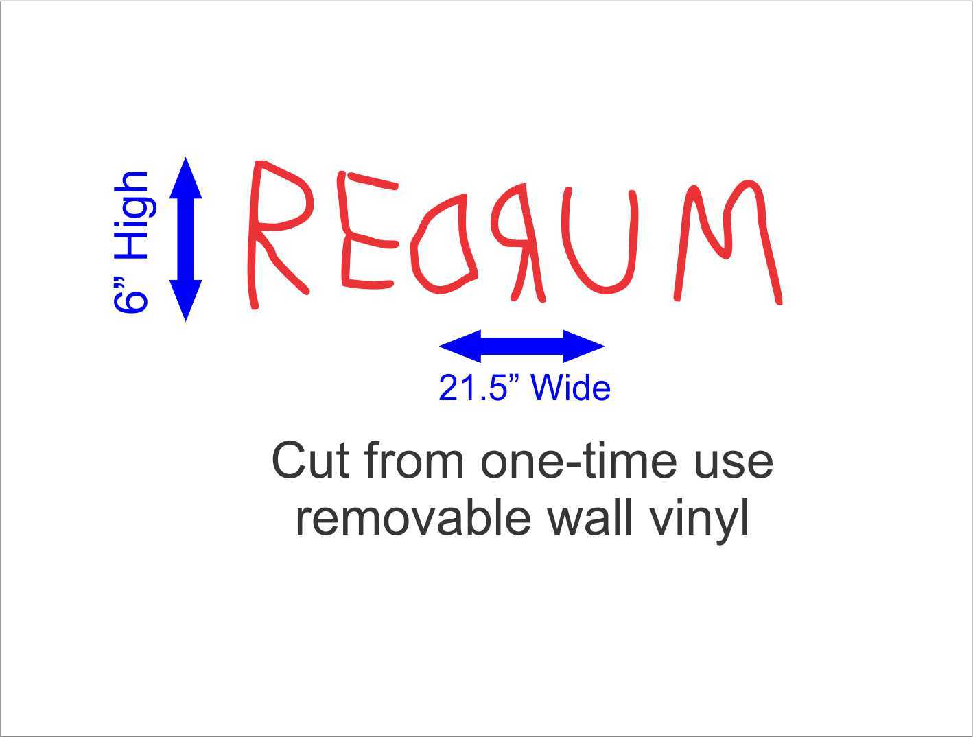 The Shining Here's Johnny Repositionable Decal + REDRUM Removable Decal Sticker gallery
