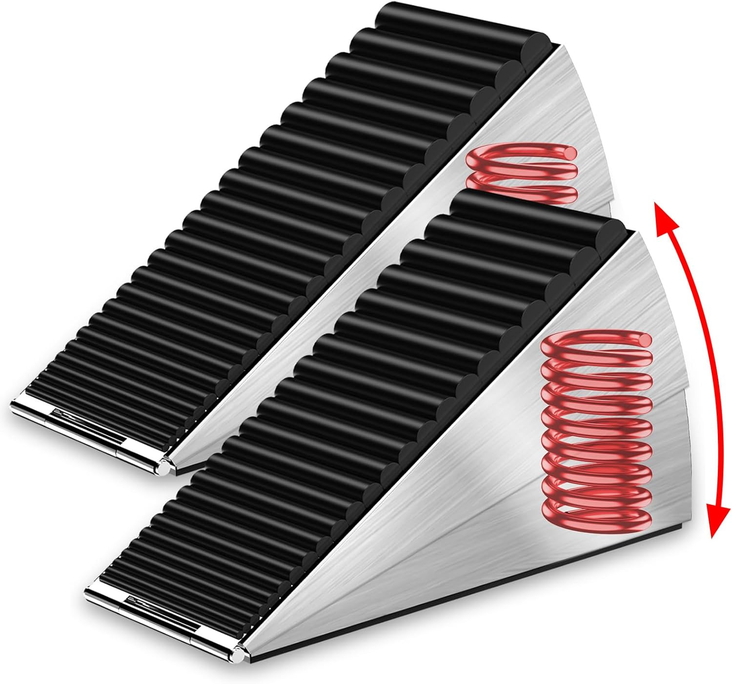 2 Pack Strongest Heavy Duty Door Stopper Wedge - Spring Large Door Stoppers, Tal gallery