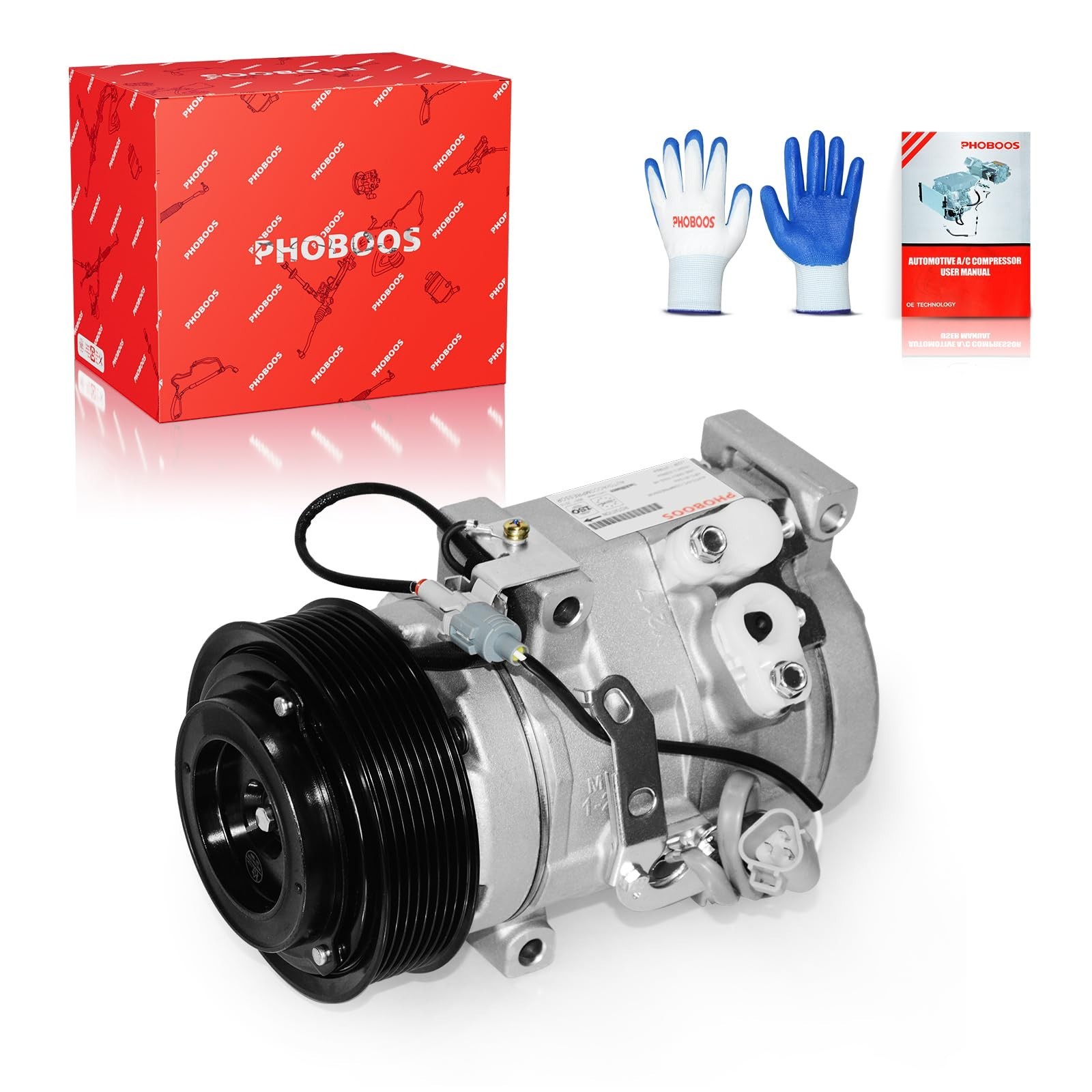 PHOBOOS A/C Compressor with Clutch Compatible with Toyota Tundra 2010-2019 V8... gallery