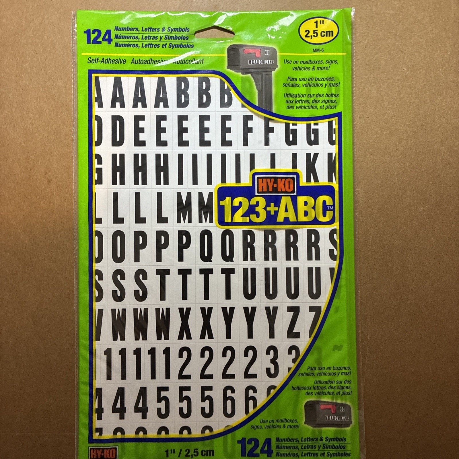 Hy-Ko 1 In. Numbers, Letters & Symbols (124 Count) MM-6 Hy-Ko MM-6 029069020606 gallery