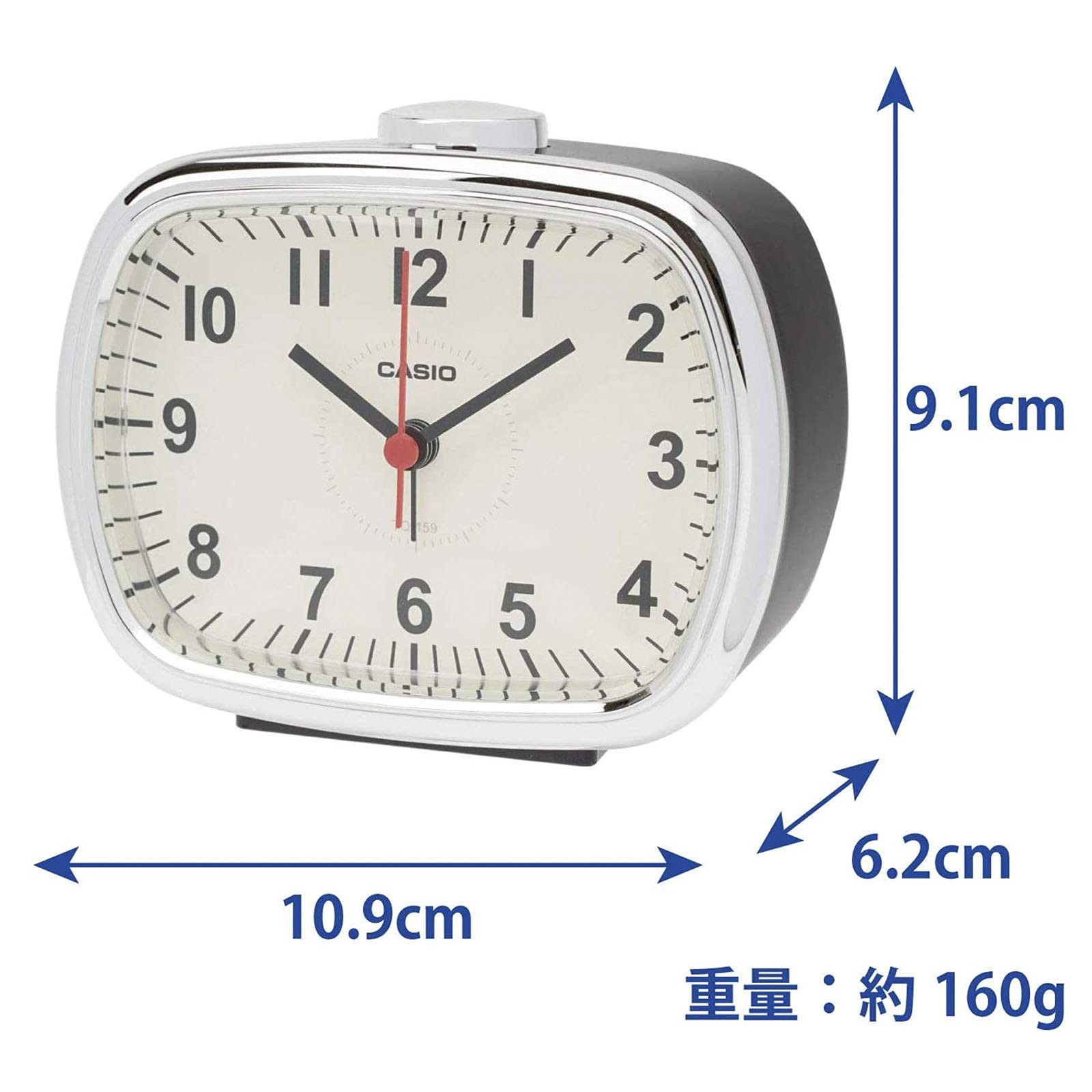 CASIO Alarm Clock, Table Clock, Dark Brown, Analog, TQ-159-5JF gallery