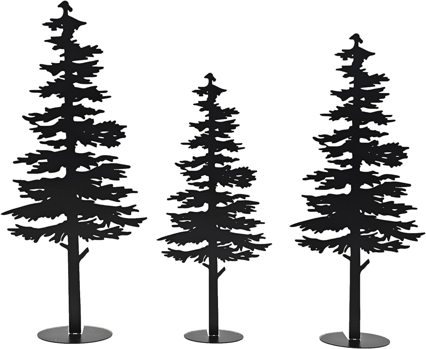 Farmhouse Metal Pine Tree Decor - Rustic Cabin Woodland Forest Accent Fireplace gallery