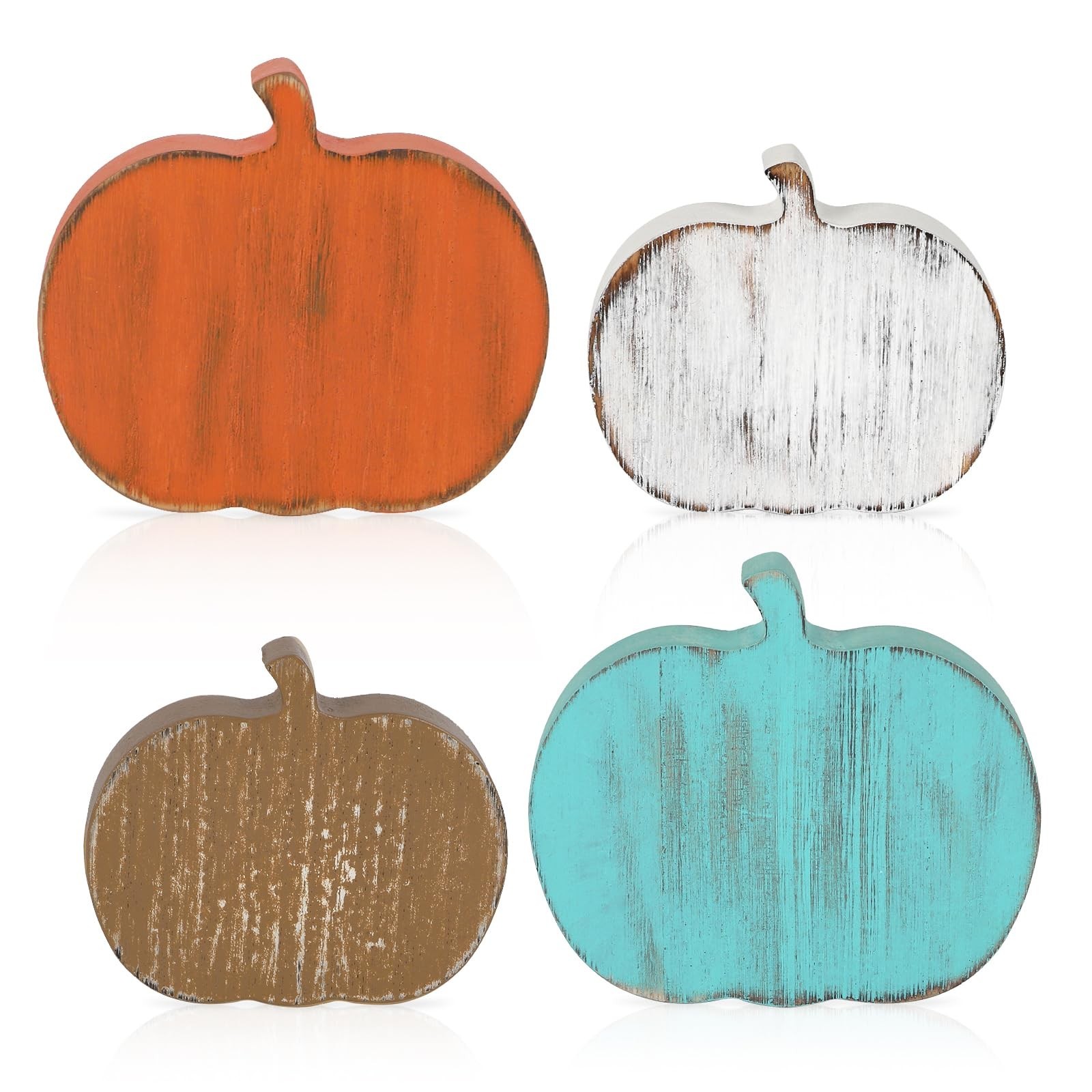 COCHIE Wooden Fall Pumpkins Decorations for Home Office Indoor, Farmhouse Tha... gallery