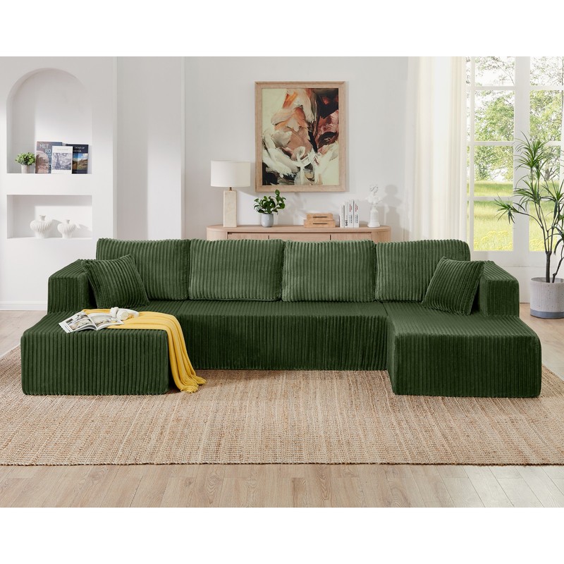 U Shape Modular Sectional Sofa, Compressed Sectional Sofa Modern Minimalist Styl gallery
