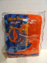 Austin Powers Triple Woven Throw Blanket 48×60 Blue/Orange