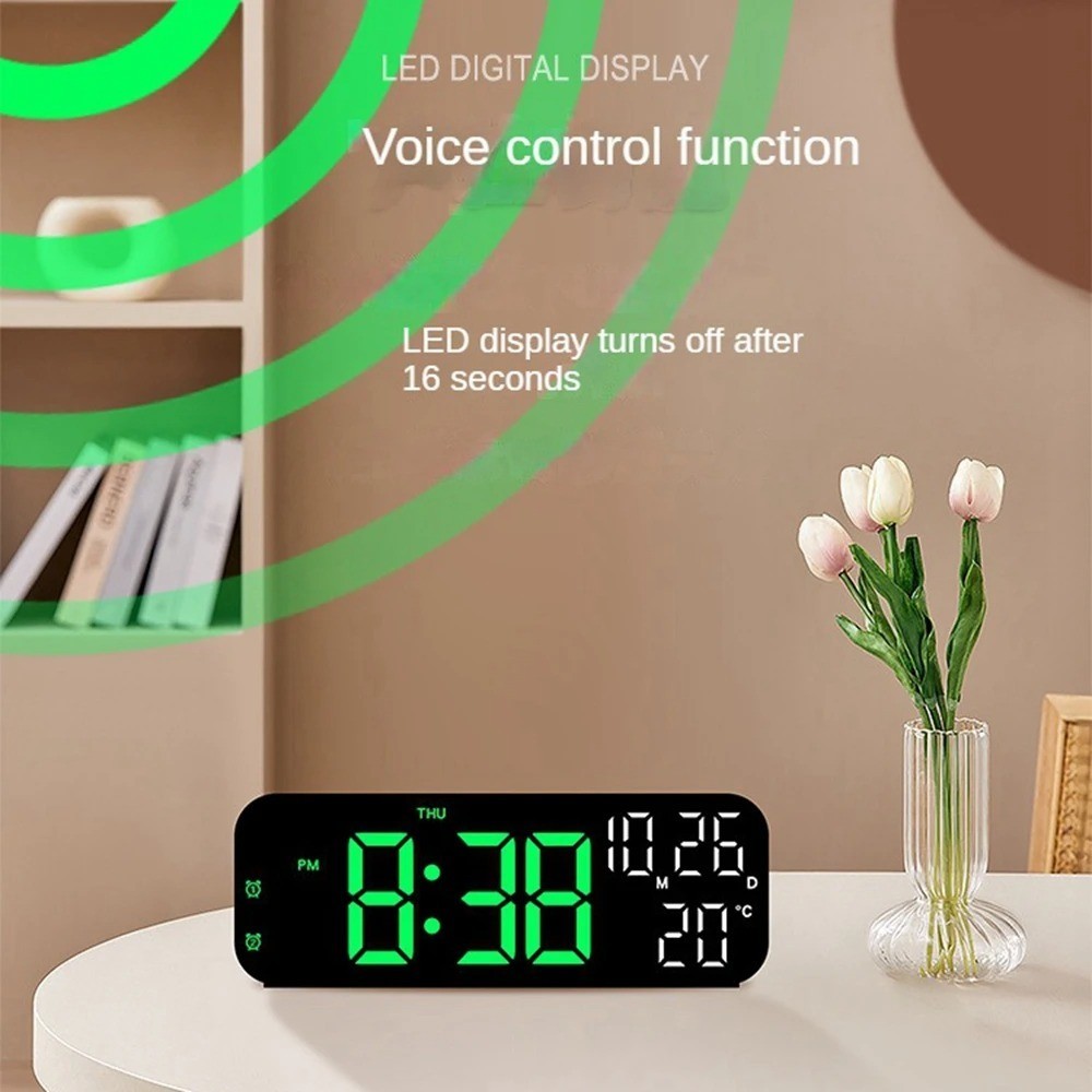 LED Digital Alarm Clock USB Desk Clock Date Temperature Snooze Dimmer Timer gallery