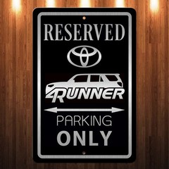 Laser etched engraved 4Runner Parking Sign Black on Brushed Aluminum 8 x 12 inch