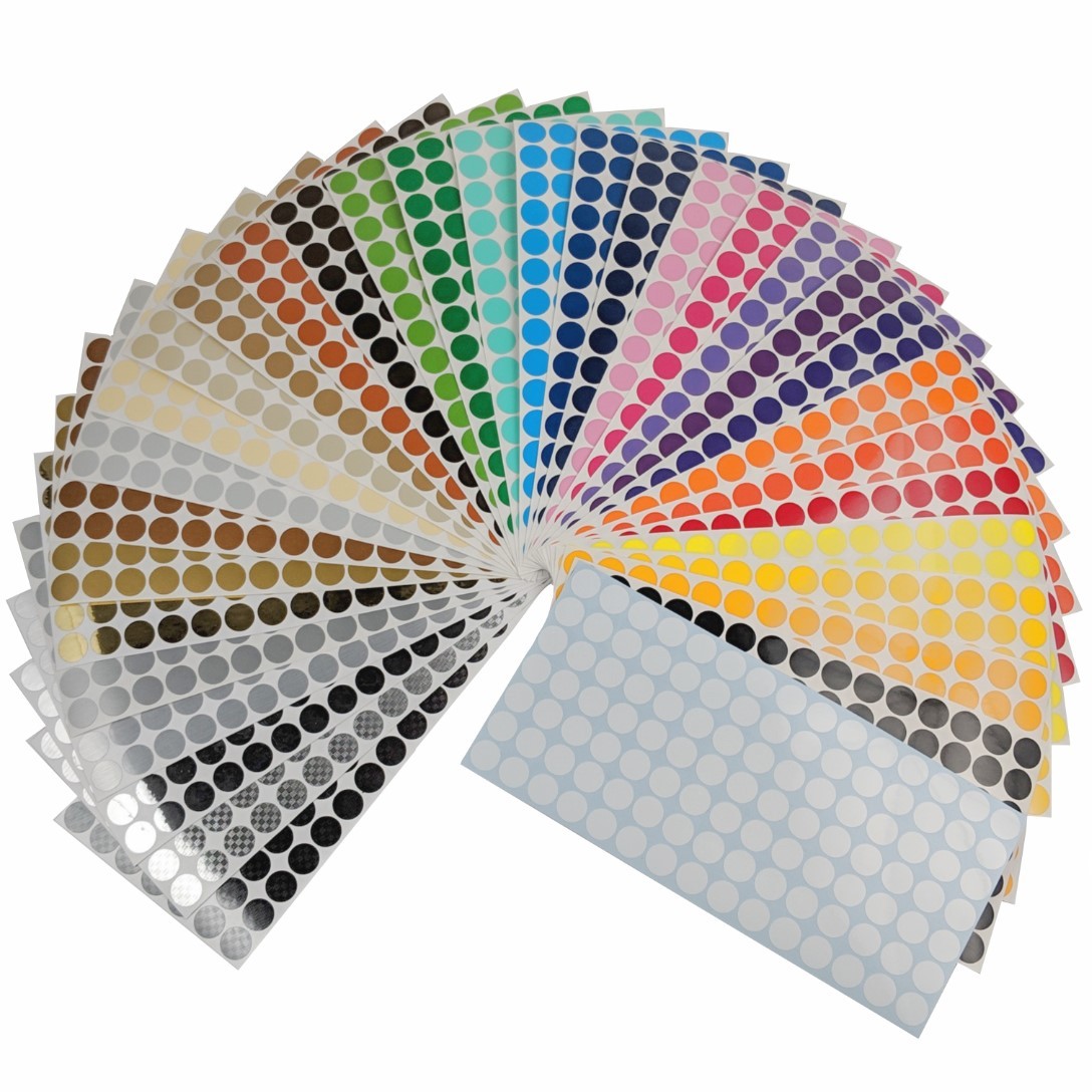 Color Coding Dot Labels 1/2 inch Round Stickers 105 pack Indoor/Outdoor Vinyl gallery