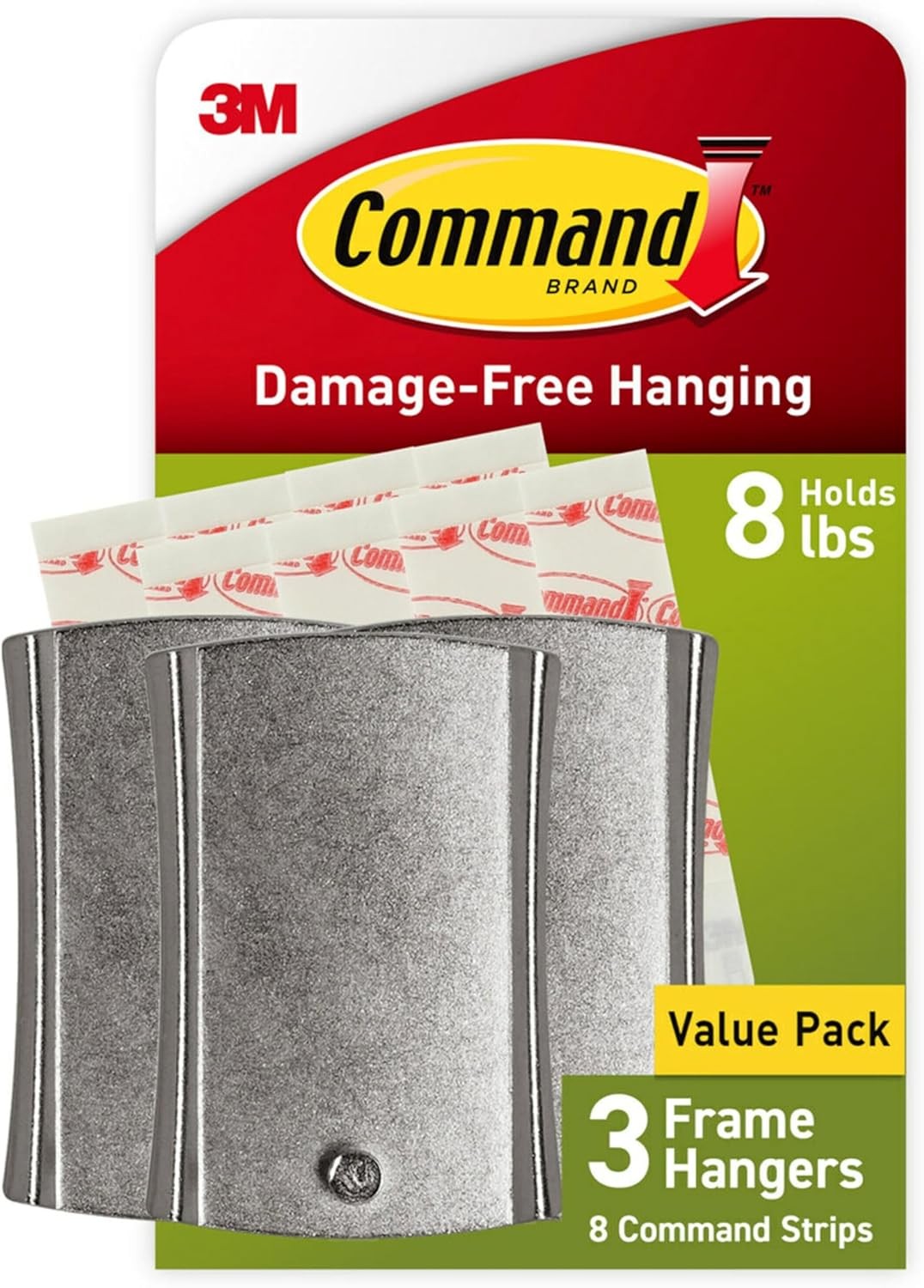 Command Universal Frame Hangers, Damage Free Hanging Picture Jumbo, Gray gallery