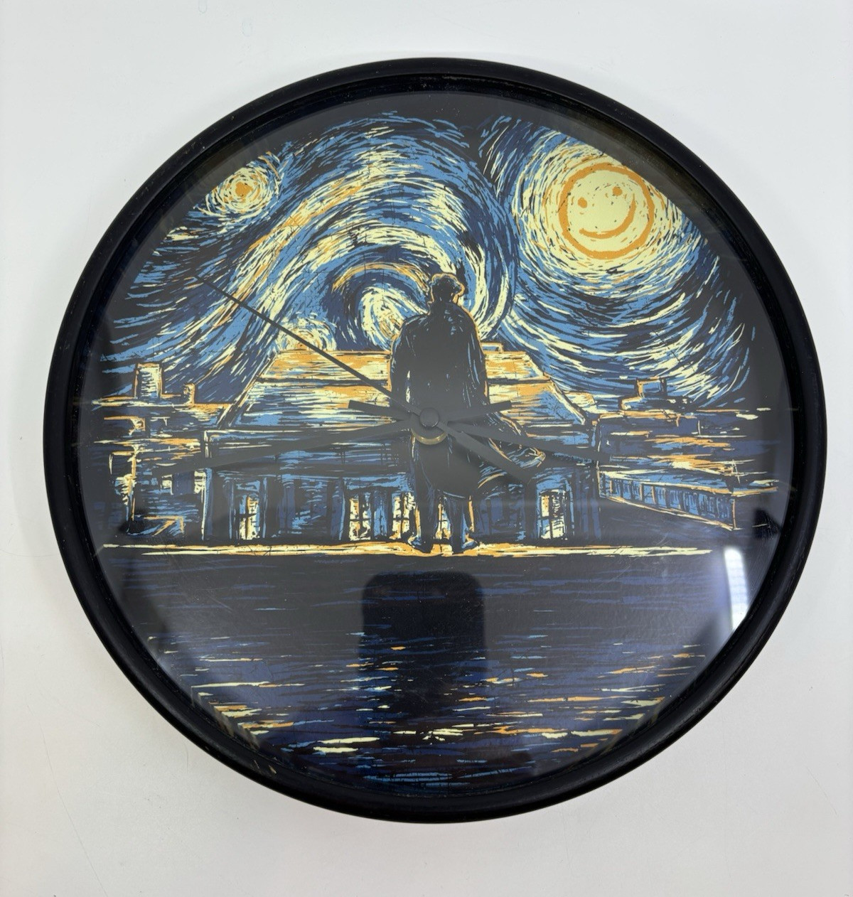 Sherlock Starry Night Wall Clock Tested Works 10" Diameter Tested Works gallery