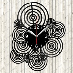 Abstract Vinyl Record Wall Clock Decor Handmade 6898