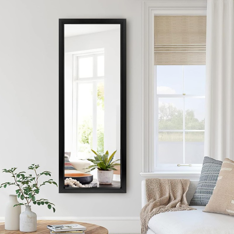 Wall-Mounted Mirror 43"x16" Rectangular Mirror Hanging or Leaning Against Wal... gallery