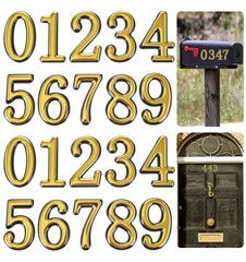 20Pcs Gold Mailbox Numbers, 2 Inch Mail Box Numbers for Mailbox Outside, Self