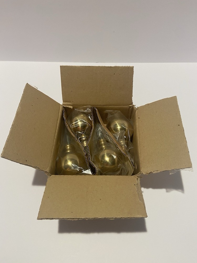 Solid Brass Bedpost Balls / Knobs. Set of Four. New In Package. Crafts.