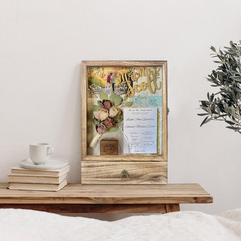 Carbonized Black Display Case with Removable Shelves for Memories and Trinkets gallery