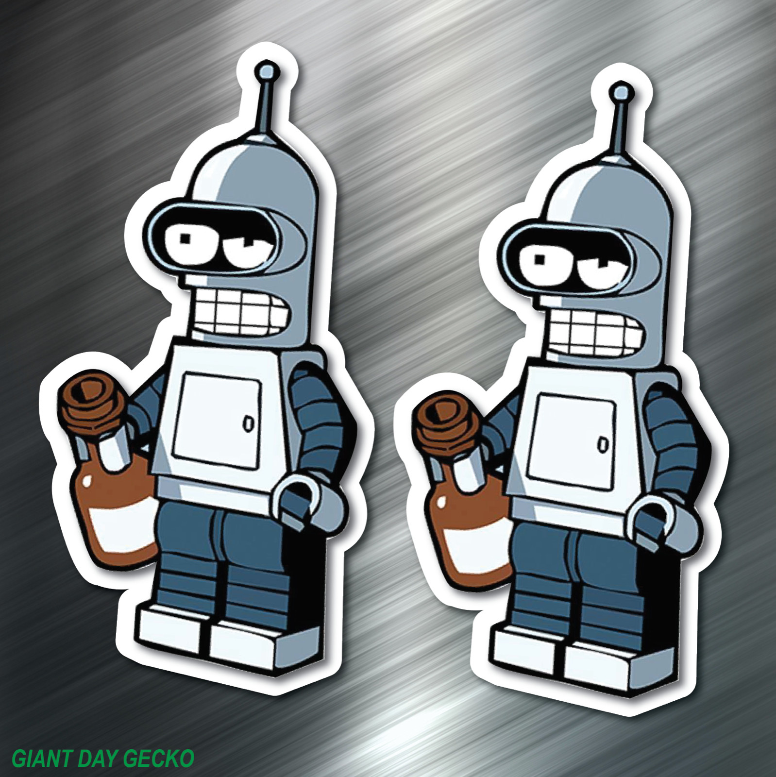 (2) TWO Bender Futurama Fry Decal Stickers Car Adult Sticker Swim Cartoon New gallery