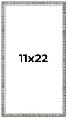 11×22 Frame Silver Grey Distressed Solid Wood Picture Frame | 0.75 Inch Moulding